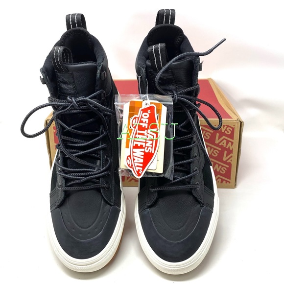 VANS SK8-HI MTE Dx LEATHER Black Men Boot Sneakers - Picture 10 of 13